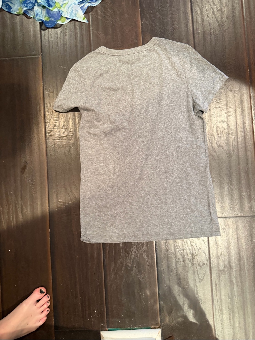Bow & Drape Gray "HANGRY" Short Sleeve Tee with Red & Yellow Fries - Picture 3 of 3